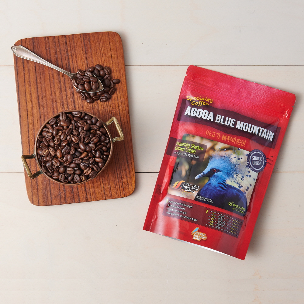 [아고가] 블루마운틴 스페셜티 홀 빈 커피 원두 200g