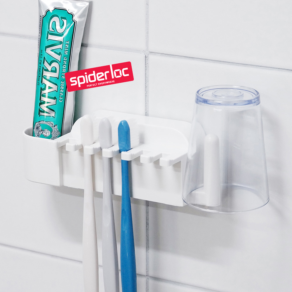 [스파이더락] 흡착식 칫솔걸이세트