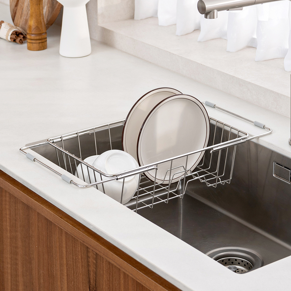 [스파이더락] 올스텐 싱크대 슬라이딩 식기건조대 바스켓형