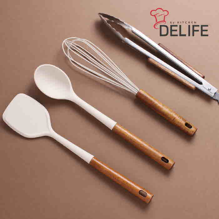[디라이프] 실리콘 키친툴세트 (4PCS) (아이보리)