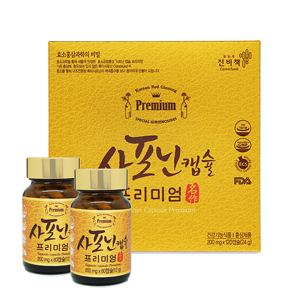 [진비책] 진홍삼 사포닌캡슐 프리미엄 200mg x 120캡슐 1개월