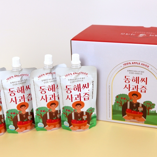 [동해시특산품] 동해씨 사과즙 스파우트 파우치(120ml*30포/선물용박스)
