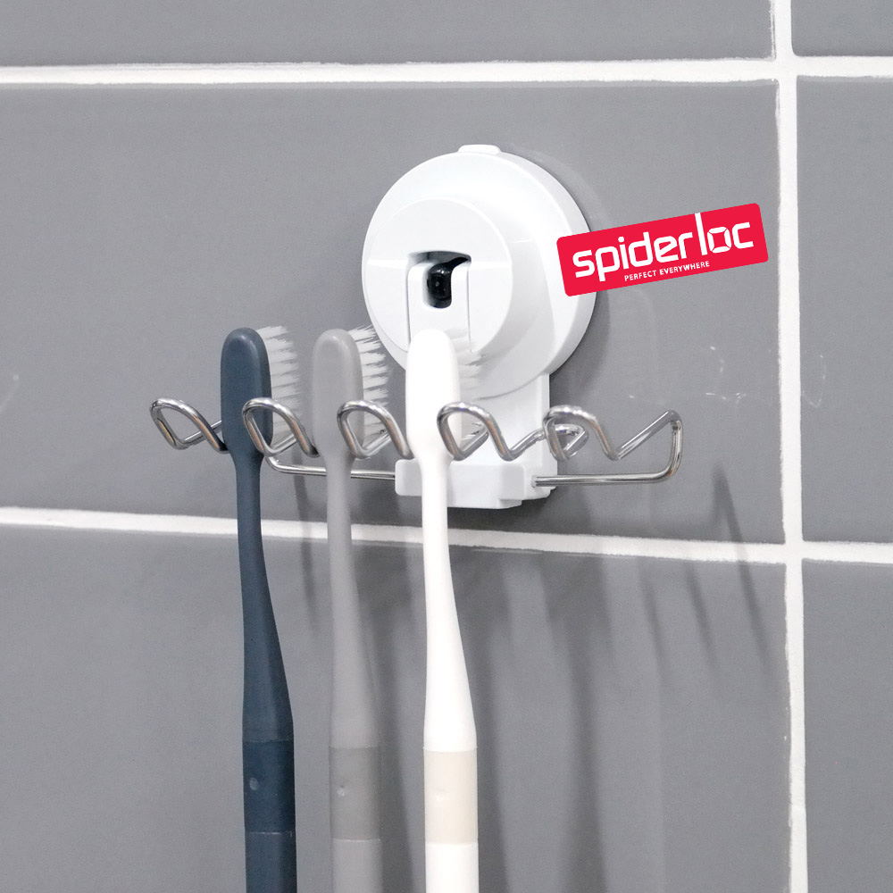 [스파이더락] 흡착식 원터치 컴팩트 칫솔걸이