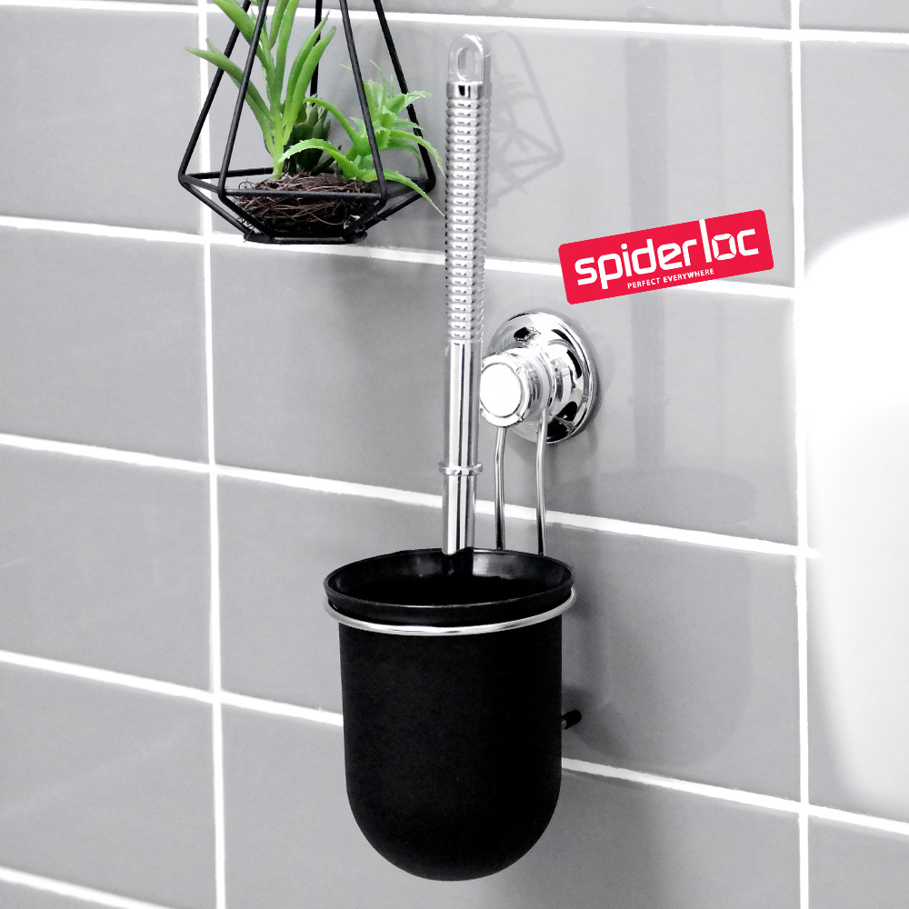 [스파이더락] 흡착식 와이어변기솔세트 블랙