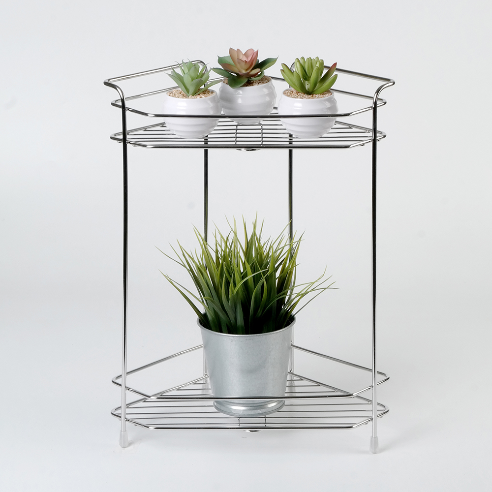 [스파이더락] 스탠드 욕실 스테인리스 다용도 코너 선반 2단