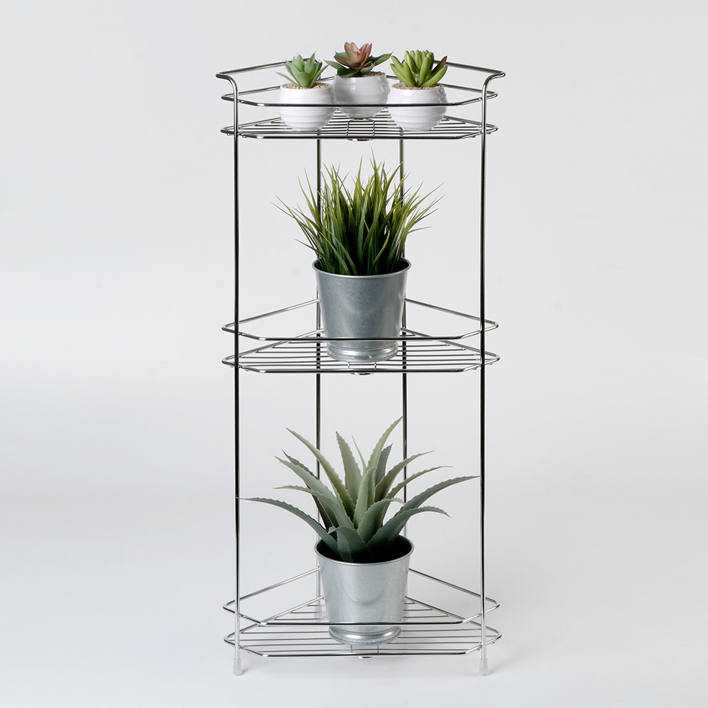 [스파이더락] 스탠드 욕실 스테인리스 다용도 코너 선반 3단