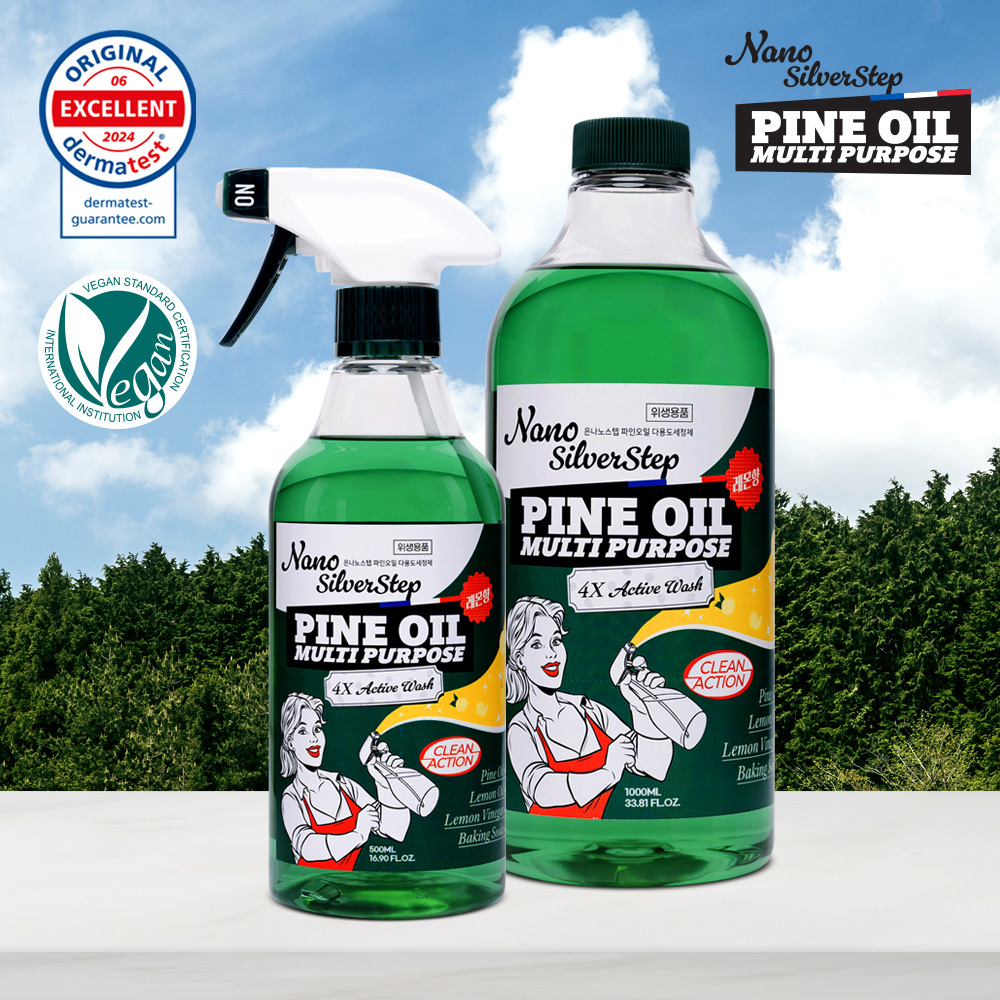 [은나노스텝] 파인오일 2종 다용도 세정제 본품 500ml + 리필 1000ml
