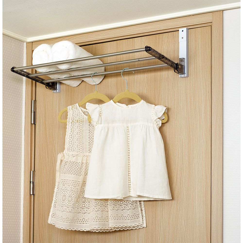 [웰렉스] 문걸이 빨래건조대 접이식 방문 옷걸이 도어 행거 미니 수건 건조대 1단 MH600 (행거63cm)