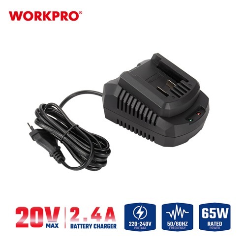 워크프로 20V 배터리충전기 240V2.4A WP396000