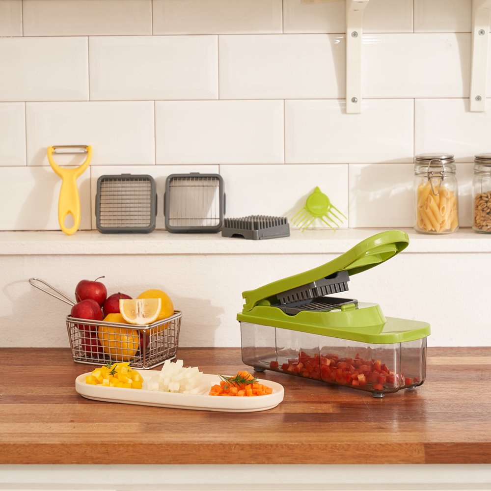 [MILLTH] 비타 슬라이서&찹 1.3L (본체+칼날3종+누름판2종+채칼1종)