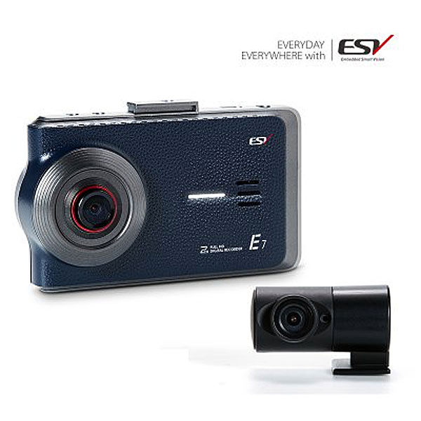 ESV E7 32GB 2채널 블랙박스 / 전후방 Full-HD / 신호등 변경알림 / Wi-Fi / 2년 A/S