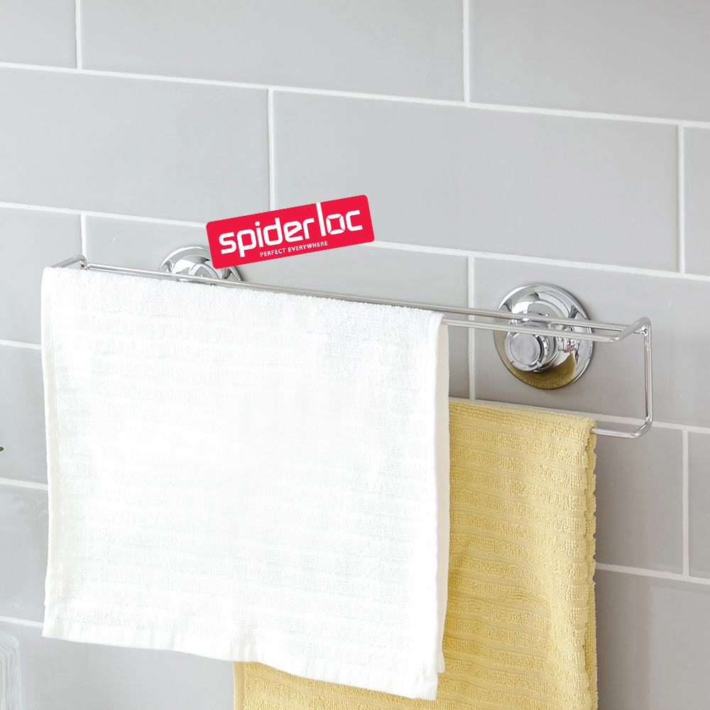 [스파이더락] 흡착식 와이어 뉴 수건걸이 2단