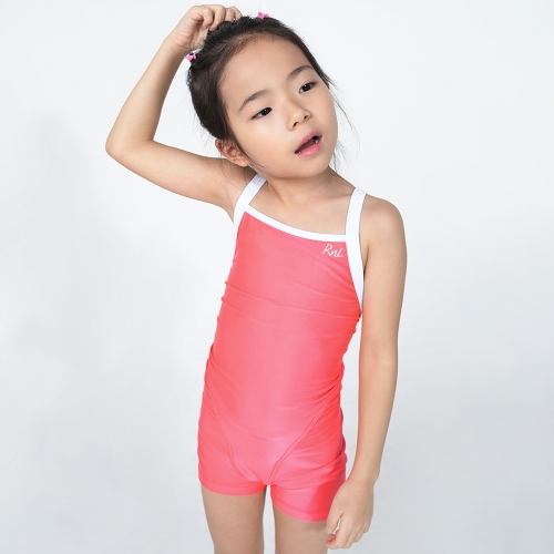 알앤엘 컬러플랩 여아 2부 실내 수영복 4(75)~10(90)까지 (체리밤)