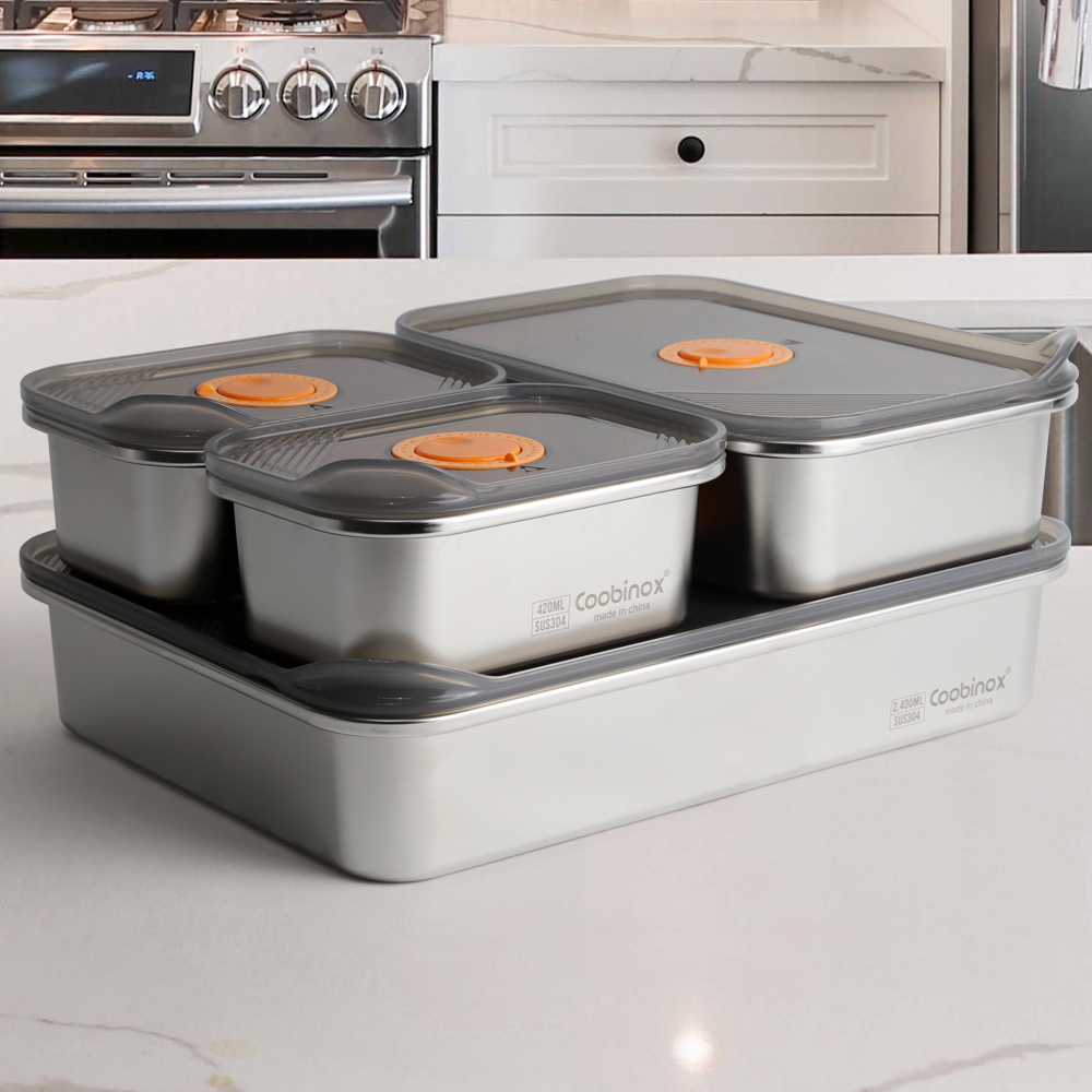 [쿠비녹스] 핑거락 스텐팩 4호-5 CO-50-94 /(420ml X2ea+1,000ml+2,400ml)