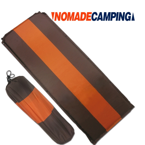 노마드 싱글 황동2구 자충 매트 브라운+오렌지 자동 충전 차박 캠핑 용품 N-7326