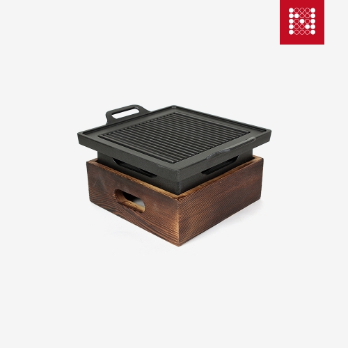 노마드 개인 미니 화로대 (불판풀세트)-정사각소 휴대용 캠핑 용품 N-7088