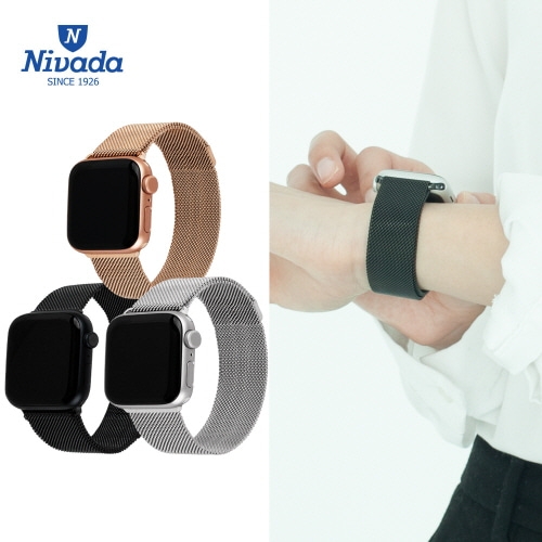 [니바다] 5001F 애플워치 스트랩 메쉬 메탈밴드(38/40/41mm)_색상 택1