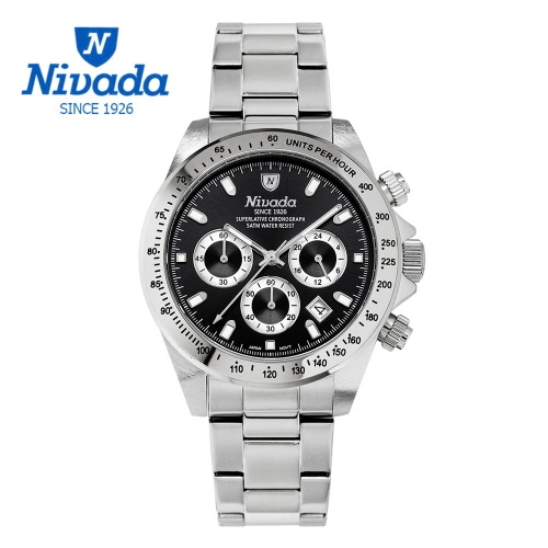 [니바다] 남성 크로노그래프 메탈 워치 1001