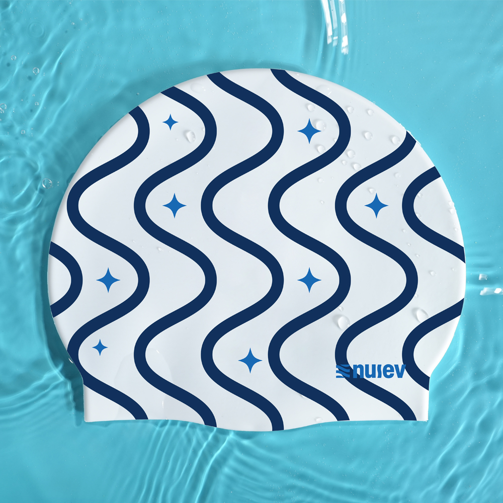 누이브 스윔 웨이브 실리콘 수모 수영모자 (2컬러/택1)