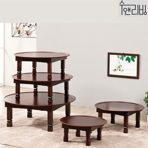 [수앤리빙] 앤틱 원형90(5~6인)