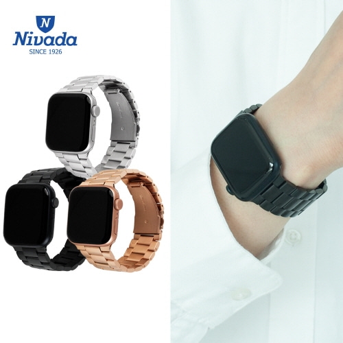 [니바다] 5002M 애플워치 스트랩 메탈밴드(42/44/45mm)_색상 택1