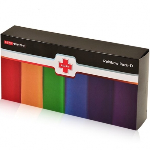 [넥스트세이프] 레인보우D 5종밴드+이지케이스 휴대용 상처밴드류 응급키트(선물용)