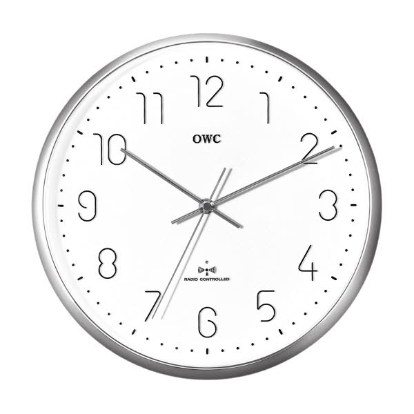 OWC 듀 RC 전파수신 벽시계 2종 (실버, 골드)