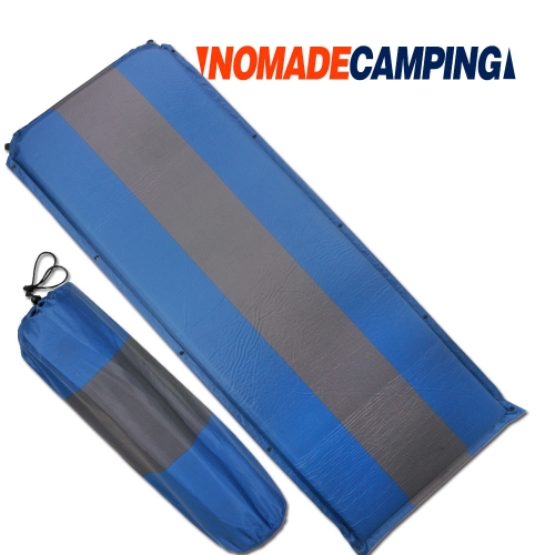 노마드 싱글 황동2구 자충 매트 블루+그레이 자동 충전 차박 캠핑 용품 N-7327