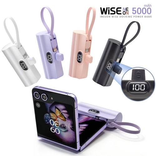 [와이즈] 5000 네온 도킹 보조배터리 5000mAh