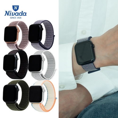 [니바다] 5006M 애플워치 스트랩 나일론 스포츠 루프밴드(42/44/45mm)_색상 택1