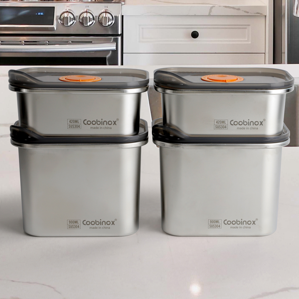 [쿠비녹스] 핑거락 스텐팩 4호-2 CO-50-91 /(420ml X2ea+900ml X2ea)