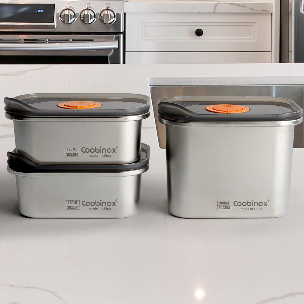 [쿠비녹스] 핑거락 스텐팩 3호-1 CO-50-83 /(420ml X2ea+900ml)