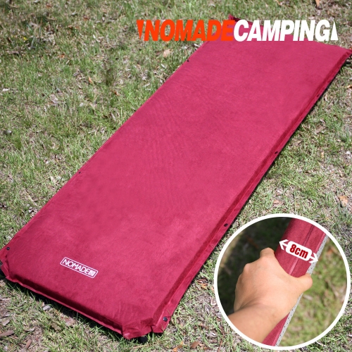 노마드 8CM 벨벳 자충 매트 싱글 와인 차박 휴대용 캠핑 용품 N-7401