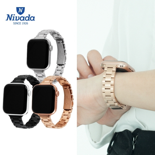 [니바다] 5003 애플워치 스트랩 메탈밴드(38/40/41mm)_색상 택1