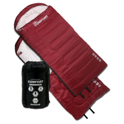 노마드 컴포트 1600G 헤드침낭 (WineRed 와인레드) 차박 캠핑 용품 N-7248