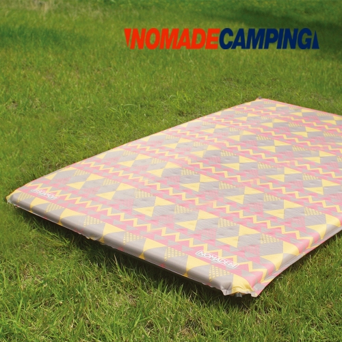 노마드 더블 vivid 황동 2구 자충 매트(핑크+옐로우) 차박 캠핑 용품 N-7225