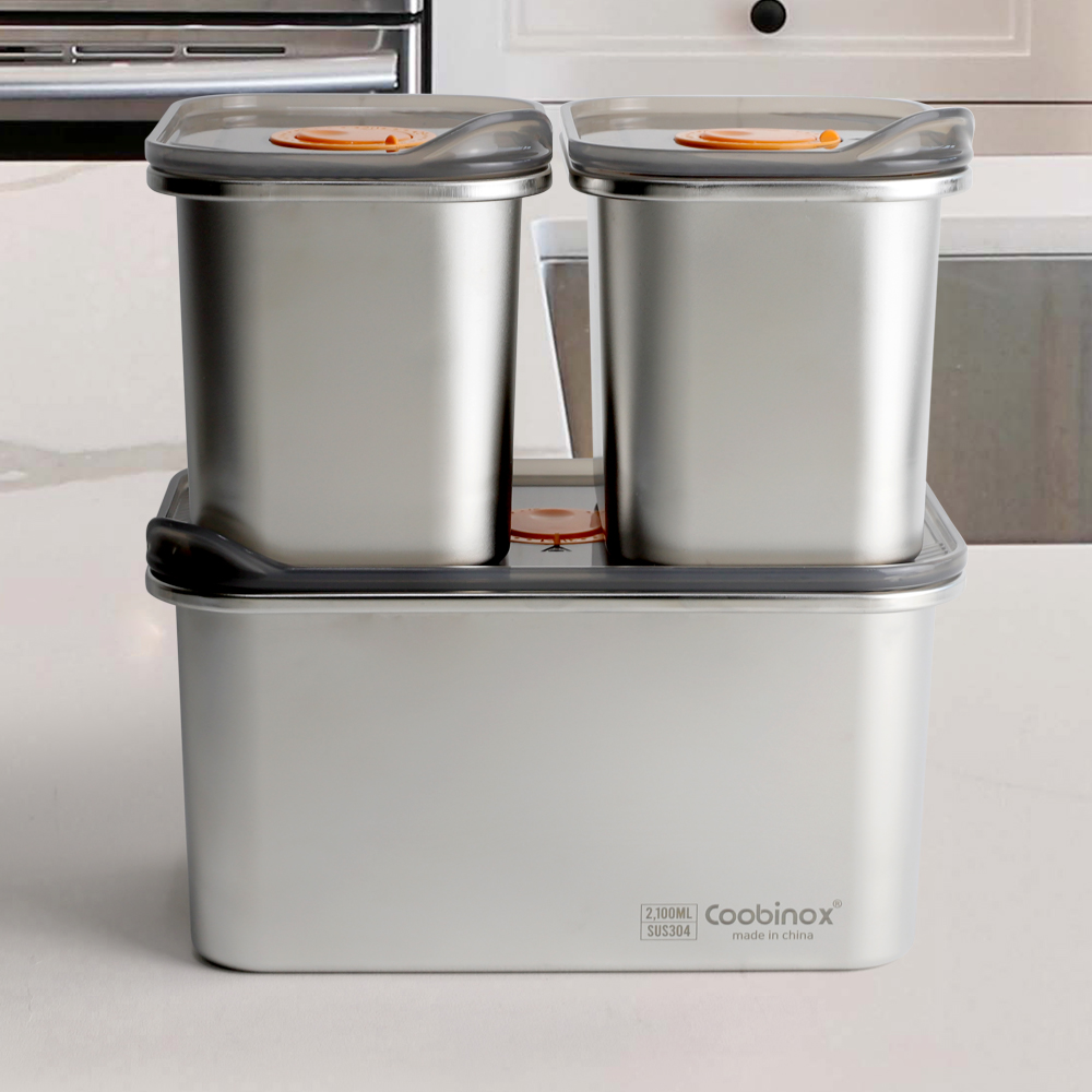 [쿠비녹스] 핑거락 스텐팩 3호-5 CO-50-87 /(900ml X2ea+2,100ml)