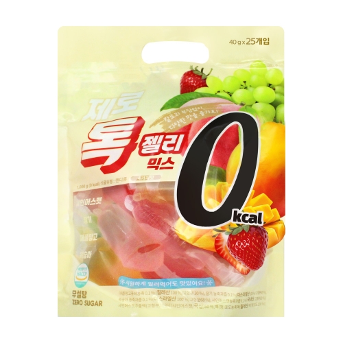 [좋은세상] 제로톡 젤리 믹스 4가지맛 1kg (40gx25개입)