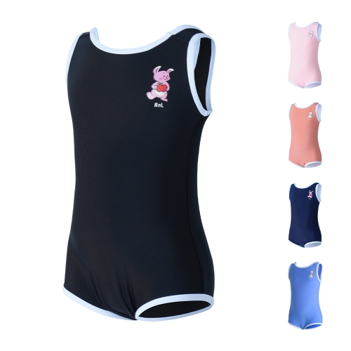 알앤엘 베이직 라인 여아 실내 수영복 2(S)~12(JM) (블랙)