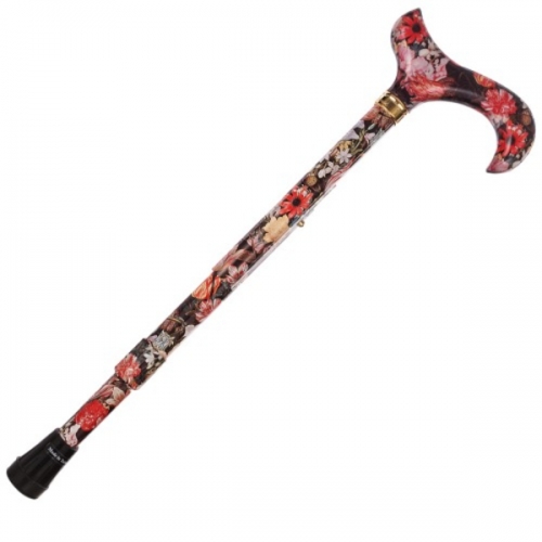 클래식케인즈 더비그립조절식지팡이 꽃의정물(4660B)