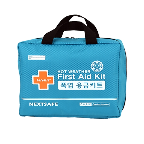 [넥스트세이프] 폭염응급키트 블루 HW4-blue 가방형 산업 기관 현장 온열키트 필수 폭염응급