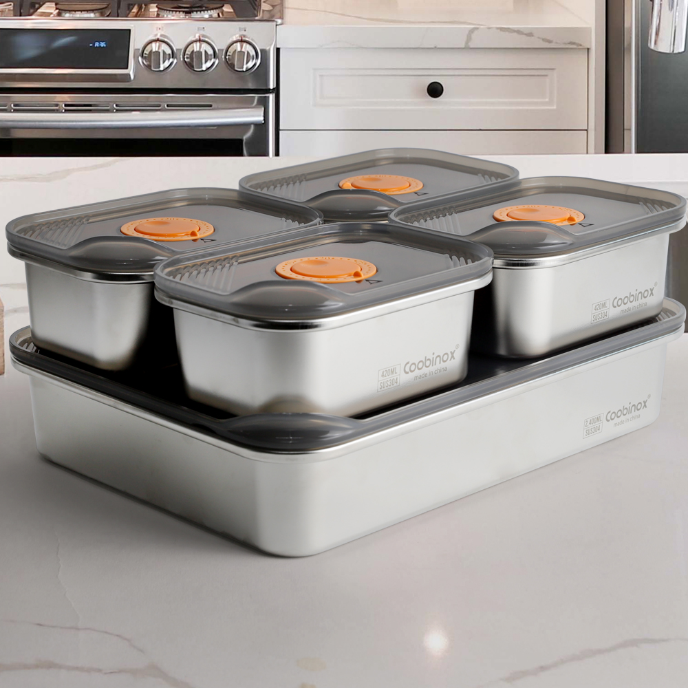 [쿠비녹스] 핑거락 스텐팩 5호-3 CO-50-98 /(420ml X4ea+2,400ml)