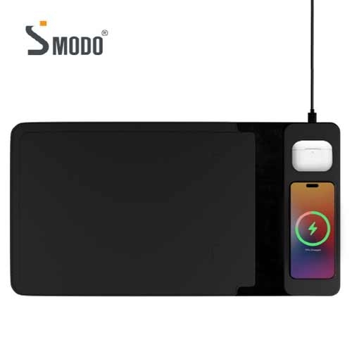 [에스모도] 15W 고속 듀얼 무선충전 마우스패드 노트북 파우치 SMODO-229