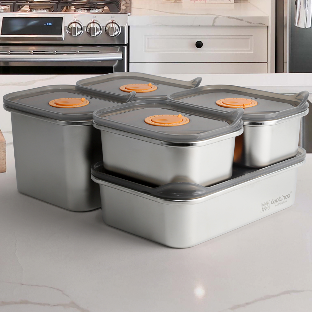 [쿠비녹스] 핑거락 스텐팩 5호-1 CO-50-96 /(420ml X2ea+900ml X2ea+1,000ml)