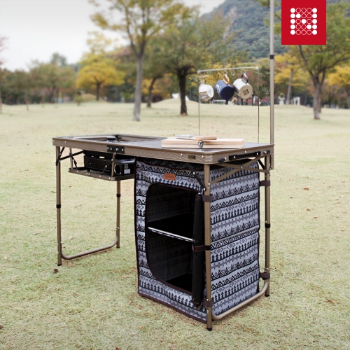 노마드 아이언메쉬 폴더블 캐비닛 쉘프 접이식 휴대용 캠핑 용품 N-7676