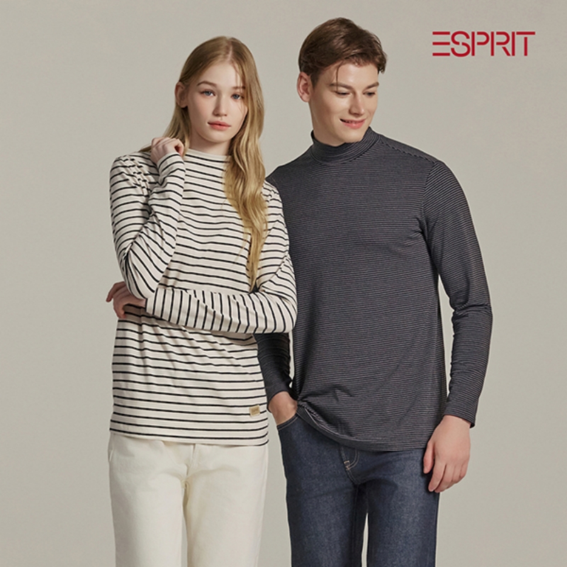 [에스프리] 기모 모크넥 티셔츠 남녀 8컬러 택1