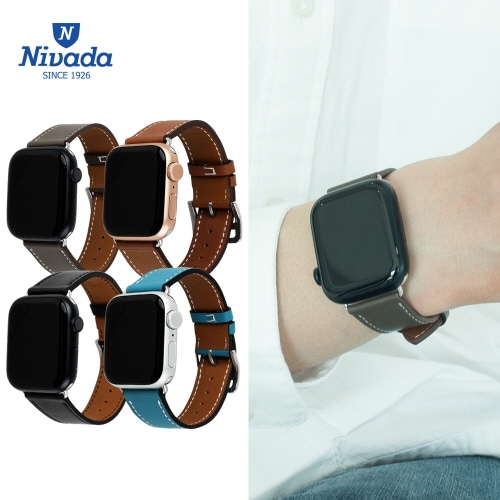[니바다] 5007M 애플워치 스트랩 가죽밴드(42/44/45mm)_색상 택1