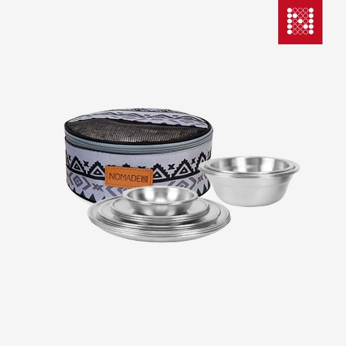 노마드 하이랭크 304 식기17P 세트 코펠 스텐 휴대용 캠핑 용품 N-7552