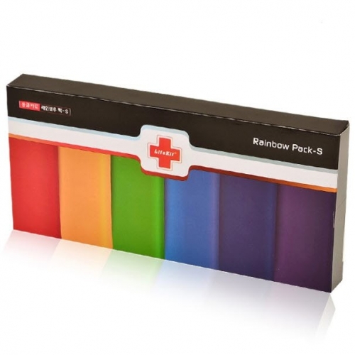 [넥스트세이프] 레인보우S 3종밴드+이지케이스 휴대용 상처밴드류 안전구급키트(선물용)