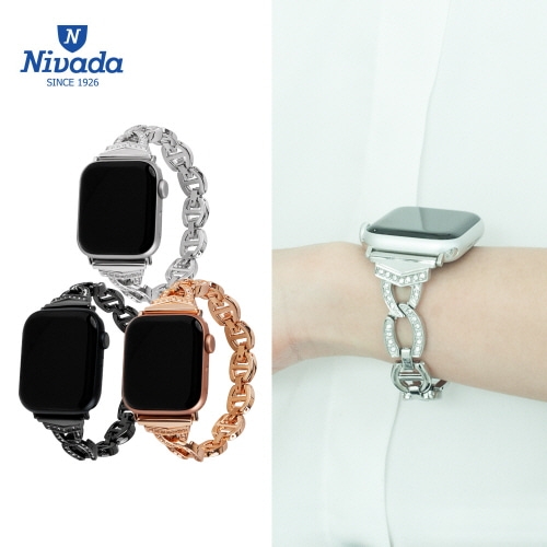 [니바다] 5004 애플워치 스트랩 메탈밴드(38/40/41mm)_색상 택1